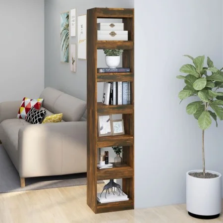 Regal/Raumteiler aus geräucherter Eiche, 40 x 30 x 198 cm von vidaXL, Bücherregale und Regale - Ref: Foro24-813596, Preis: 77...