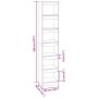 Regal/Raumteiler aus geräucherter Eiche, 40 x 30 x 198 cm von vidaXL, Bücherregale und Regale - Ref: Foro24-813596, Preis: 78...