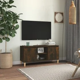 Nachttisch Massivholz Beine Räuchereiche 103,5x35x50cm von vidaXL, TV-Möbel - Ref: Foro24-813158, Preis: 55,41 €, Rabatt: %