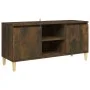 Nachttisch Massivholz Beine Räuchereiche 103,5x35x50cm von vidaXL, TV-Möbel - Ref: Foro24-813158, Preis: 55,41 €, Rabatt: %