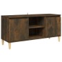 Nachttisch Massivholz Beine Räuchereiche 103,5x35x50cm von vidaXL, TV-Möbel - Ref: Foro24-813158, Preis: 56,35 €, Rabatt: %