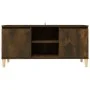 Nachttisch Massivholz Beine Räuchereiche 103,5x35x50cm von vidaXL, TV-Möbel - Ref: Foro24-813158, Preis: 55,41 €, Rabatt: %