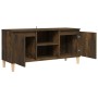 Nachttisch Massivholz Beine Räuchereiche 103,5x35x50cm von vidaXL, TV-Möbel - Ref: Foro24-813158, Preis: 56,35 €, Rabatt: %
