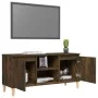 Nachttisch Massivholz Beine Räuchereiche 103,5x35x50cm von vidaXL, TV-Möbel - Ref: Foro24-813158, Preis: 55,41 €, Rabatt: %