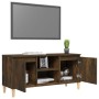 Nachttisch Massivholz Beine Räuchereiche 103,5x35x50cm von vidaXL, TV-Möbel - Ref: Foro24-813158, Preis: 56,35 €, Rabatt: %