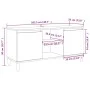 Nachttisch Massivholz Beine Räuchereiche 103,5x35x50cm von vidaXL, TV-Möbel - Ref: Foro24-813158, Preis: 55,41 €, Rabatt: %