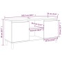 Nachttisch Massivholz Beine Räuchereiche 103,5x35x50cm von vidaXL, TV-Möbel - Ref: Foro24-813158, Preis: 56,35 €, Rabatt: %