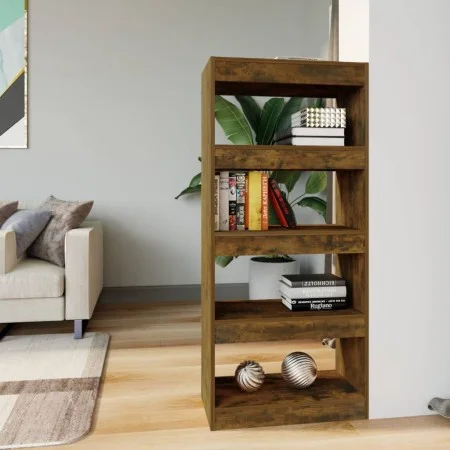 Regal aus geräucherter Eichen-Sperrholzplatte 60x30x135 cm von vidaXL, Bücherregale und Regale - Ref: Foro24-813605, Preis: 5...