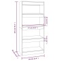 Regal aus geräucherter Eichen-Sperrholzplatte 60x30x135 cm von vidaXL, Bücherregale und Regale - Ref: Foro24-813605, Preis: 6...
