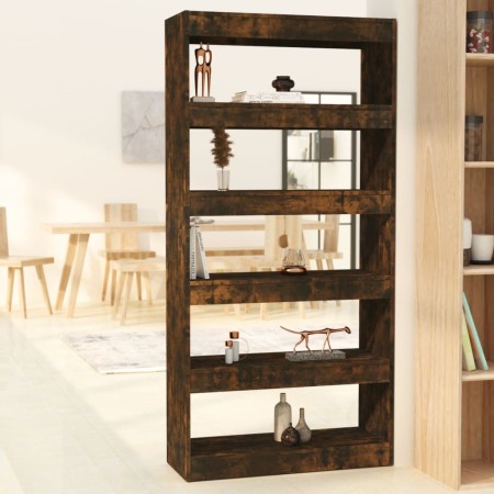 Engineered wood shelf/divider smoked oak 80x30x166 cm by vidaXL, Bookcases and shelves - Ref: Foro24-813623, Price: 89,85 €, ...