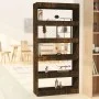 Regal/Trennwand aus Holzwerkstoff, geräucherte Eiche, 80 x 30 x 166 cm von vidaXL, Bücherregale und Regale - Ref: Foro24-8136...