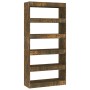 Engineered wood shelf/divider smoked oak 80x30x166 cm by vidaXL, Bookcases and shelves - Ref: Foro24-813623, Price: 89,85 €, ...