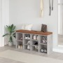 Schuhbank aus betongrauem Sperrholz, 103 x 30 x 48 cm von vidaXL, Bänke für Hallen und Lager - Ref: Foro24-342610, Preis: 102...