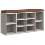 Schuhbank aus betongrauem Sperrholz, 103 x 30 x 48 cm von vidaXL, Bänke für Hallen und Lager - Ref: Foro24-342610, Preis: 102...