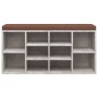 Schuhbank aus betongrauem Sperrholz, 103 x 30 x 48 cm von vidaXL, Bänke für Hallen und Lager - Ref: Foro24-342610, Preis: 102...