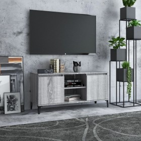 TV cabinet with Sonoma gray metal legs 103.5x35x50 cm by vidaXL, TV Furniture - Ref: Foro24-813162, Price: 63,27 €, Discount: %