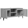 Mueble de TV con patas de metal gris Sonoma 103,5x35x50 cm de vidaXL, Muebles TV - Ref: Foro24-813162, Precio: 62,34 €, Descu...