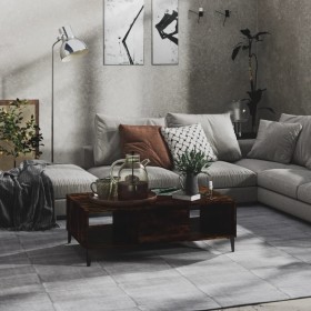 Rauchbrauner Couchtisch aus Holzwerkstoff 103,5x60x35 cm von vidaXL, Couchtisch - Ref: Foro24-813179, Preis: 70,51 €, Rabatt: %