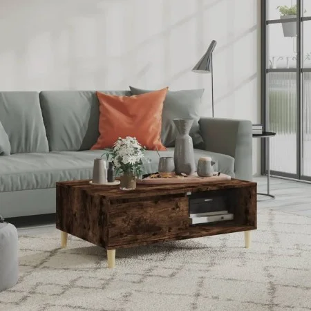 Engineered wood smoked oak coffee table 90x60x35 cm by vidaXL, Coffee table - Ref: Foro24-813170, Price: 47,01 €, Discount: %