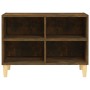 TV-Schrank, Beine aus Massivholz, geräucherte Eiche, 69,5 x 30 x 50 cm von vidaXL, TV-Möbel - Ref: Foro24-813146, Preis: 37,7...