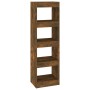 Regal/Raumteiler aus geräucherter Eiche, 40 x 30 x 135 cm von vidaXL, Bücherregale und Regale - Ref: Foro24-813590, Preis: 52...