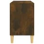 TV-Schrank, Beine aus Massivholz, geräucherte Eiche, 69,5 x 30 x 50 cm von vidaXL, TV-Möbel - Ref: Foro24-813146, Preis: 37,2...
