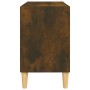 TV-Schrank, Beine aus Massivholz, geräucherte Eiche, 69,5 x 30 x 50 cm von vidaXL, TV-Möbel - Ref: Foro24-813146, Preis: 37,7...