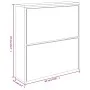 Shoe cabinet with mirror 2 levels concrete gray 63x17x67 cm by vidaXL, Shoe racks and shoe organizers - Ref: Foro24-342630, P...
