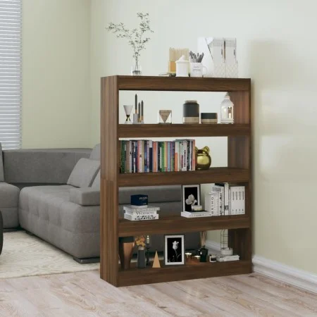 Brown oak shelving/space divider 100x30x135 cm by vidaXL, Bookcases and shelves - Ref: Foro24-813637, Price: 66,99 €, Discoun...