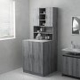 Waschmaschinenschrank in Sonoma-Grau 71x71,5x91,5 cm von vidaXL, Zubehör für Waschmaschinen und Trockner - Ref: Foro24-813195...