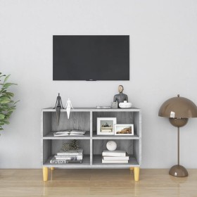 TV cabinet legs solid wood Sonoma gray 69.5x30x50 cm by vidaXL, TV Furniture - Ref: Foro24-813147, Price: 38,88 €, Discount: %