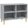 Mueble de TV patas madera maciza gris Sonoma 69,5x30x50 cm de vidaXL, Muebles TV - Ref: Foro24-813147, Precio: 38,39 €, Descu...