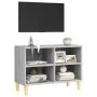 Mueble de TV patas madera maciza gris Sonoma 69,5x30x50 cm de vidaXL, Muebles TV - Ref: Foro24-813147, Precio: 38,39 €, Descu...