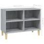Mueble de TV patas madera maciza gris Sonoma 69,5x30x50 cm de vidaXL, Muebles TV - Ref: Foro24-813147, Precio: 38,39 €, Descu...