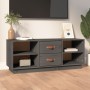 TV-Schrank aus massivem Kiefernholz, grau, 100 x 34 x 40 cm von vidaXL, TV-Möbel - Ref: Foro24-818227, Preis: 68,35 €, Rabatt: %
