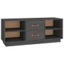 TV-Schrank aus massivem Kiefernholz, grau, 100 x 34 x 40 cm von vidaXL, TV-Möbel - Ref: Foro24-818227, Preis: 68,35 €, Rabatt: %