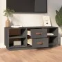 TV-Schrank aus massivem Kiefernholz, grau, 100 x 34 x 40 cm von vidaXL, TV-Möbel - Ref: Foro24-818227, Preis: 68,35 €, Rabatt: %