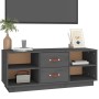 TV-Schrank aus massivem Kiefernholz, grau, 100 x 34 x 40 cm von vidaXL, TV-Möbel - Ref: Foro24-818227, Preis: 68,35 €, Rabatt: %