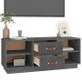 TV-Schrank aus massivem Kiefernholz, grau, 100 x 34 x 40 cm von vidaXL, TV-Möbel - Ref: Foro24-818227, Preis: 68,35 €, Rabatt: %
