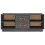 TV-Schrank aus massivem Kiefernholz, grau, 100 x 34 x 40 cm von vidaXL, TV-Möbel - Ref: Foro24-818227, Preis: 68,35 €, Rabatt: %