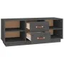 Gray pine solid wood TV cabinet 100x34x40 cm by vidaXL, TV Furniture - Ref: Foro24-818227, Price: 68,35 €, Discount: %