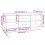 TV-Schrank aus massivem Kiefernholz, grau, 100 x 34 x 40 cm von vidaXL, TV-Möbel - Ref: Foro24-818227, Preis: 68,35 €, Rabatt: %