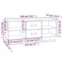 TV-Schrank aus massivem Kiefernholz, grau, 100 x 34 x 40 cm von vidaXL, TV-Möbel - Ref: Foro24-818227, Preis: 68,35 €, Rabatt: %