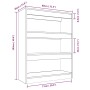 Smoked oak plywood bookshelf 80x30x103 cm by vidaXL, Bookcases and shelves - Ref: Foro24-813617, Price: 54,45 €, Discount: %