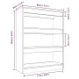 Smoked oak plywood bookshelf 80x30x103 cm by vidaXL, Bookcases and shelves - Ref: Foro24-813617, Price: 45,83 €, Discount: %