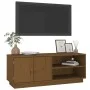 Mueble de TV madera maciza de pino marrón miel 105x34x40 cm de vidaXL, Muebles TV - Ref: Foro24-818223, Precio: 58,78 €, Desc...
