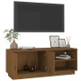 TV-Schrank aus massivem Kiefernholz, honigbraun, 105 x 34 x 40 cm von vidaXL, TV-Möbel - Ref: Foro24-818223, Preis: 58,78 €, ...