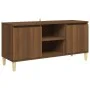 Mueble de TV patas madera maciza marrón roble 103,5x35x50 cm de vidaXL, Muebles TV - Ref: Foro24-813160, Precio: 71,62 €, Des...
