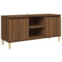 TV-Schrank, Beine aus Massivholz, Eiche braun, 103,5 x 35 x 50 cm von vidaXL, TV-Möbel - Ref: Foro24-813160, Preis: 72,77 €, ...