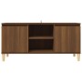 TV-Schrank, Beine aus Massivholz, Eiche braun, 103,5 x 35 x 50 cm von vidaXL, TV-Möbel - Ref: Foro24-813160, Preis: 72,77 €, ...